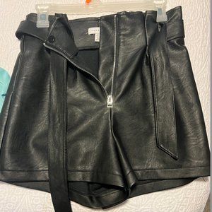Black Leather Shorts from Nordstrom